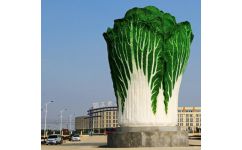 商場(chǎng)雕塑大白菜 百財(cái)聚來的藝術(shù)象征